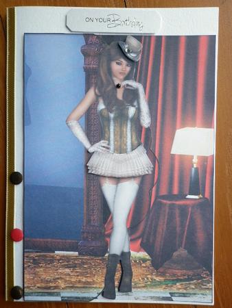 Vivacious Vicky Envelope Card with 3D Elements by Marion West