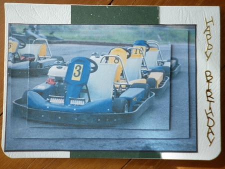 Go Cart Pyramid Card Topper by Marion West