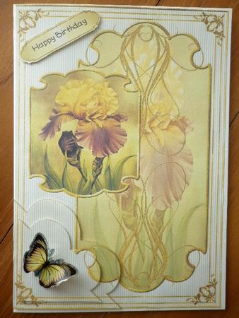 Majestic Iris Card Topper 3 by Marion West