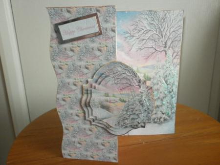 Stream Flowing Down the Hill No Hole Fold Back Card by Marion West