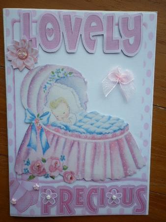 Vintage Sleepy Baby in a Crib with Her Bottle by Marion West