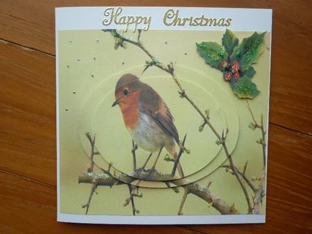 Little Robin Redbreast on a Branch Oval Pyramids by Marion West
