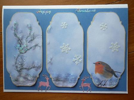 'a Robins' Visit' Card Topper by Marion West