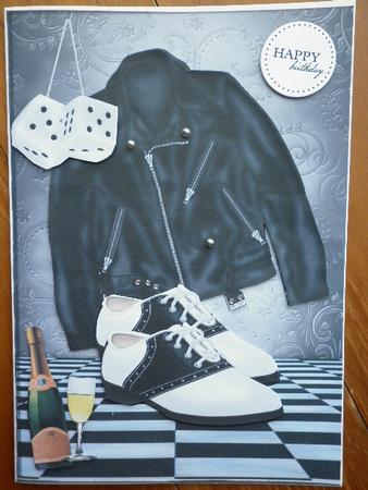 50's Black/white Saddle Shoes and Leather Jacket by Marion West