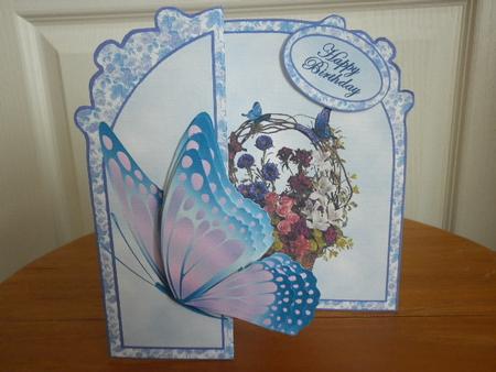 Butterfly Fold Back flower Basket by Marion West
