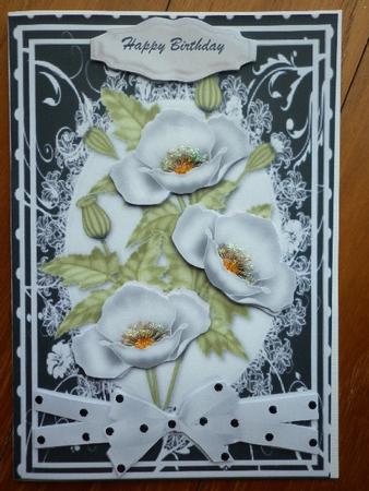 Lovely Card Front in Black and White by Marion West