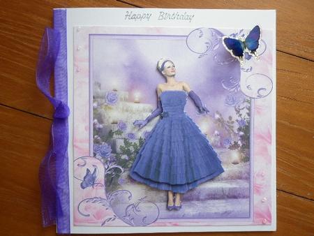 1950's Purple Ruffles and Lace Mini Kit with Bookmark by Marion West