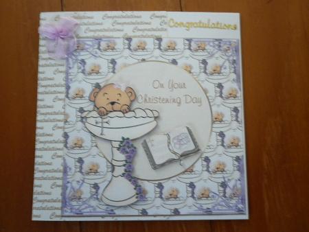 Girl Bear in a Font Christening by Marion West
