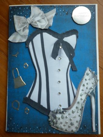 Lovely Silver Corset with Punk Style Shoe by Marion West