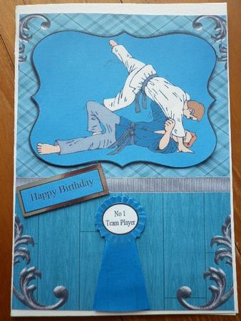 Judo No. 1 Team Player Card Topper & Decoupage by Marion West
