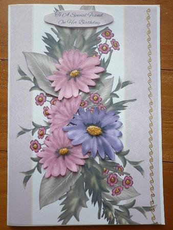 Dusky Flower Cluster Birthday or Other Card by Marion West