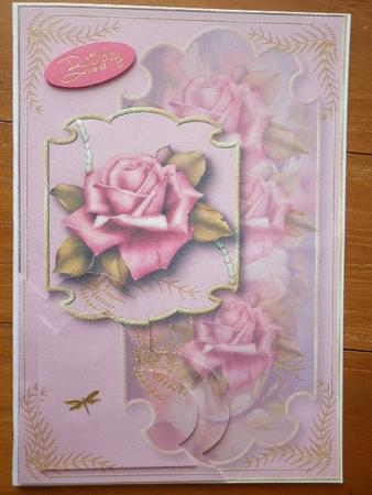 Majestic Pink Rose Corner Stacker Topper 2 by Marion West
