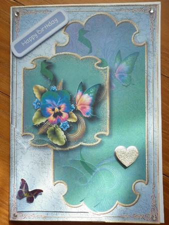 Majestic Pansy Corner Stacker Topper 2 by Marion West