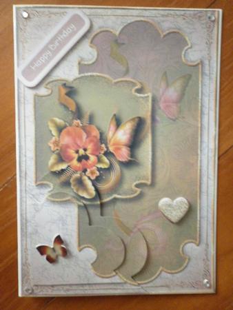Majestic Pansy Corner Stacker Topper 3 by Marion West