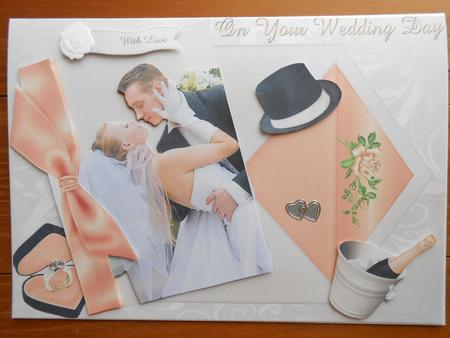 Wedding Day with Peach Bow and Envelope by Marion West