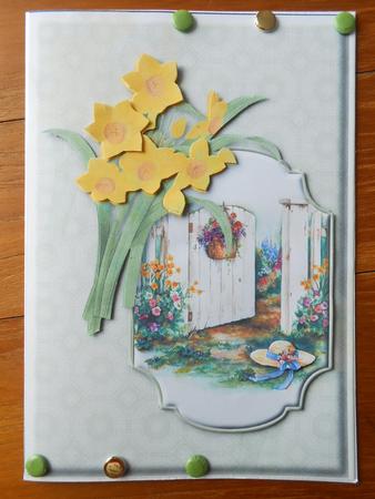 Daffodils & Garden Quick Card by Marion West