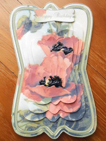 Beautiful Painted Poppies Shaped Card Mini Kit by Marion West