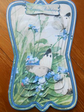 Beautiful Painted Flowers & Butterflies Shaped Card Mini Kit by Marion West