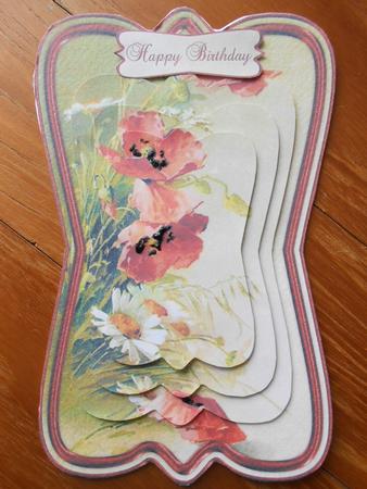 Beautiful Painted Poppies Shaped Card Mini Kit by Marion West