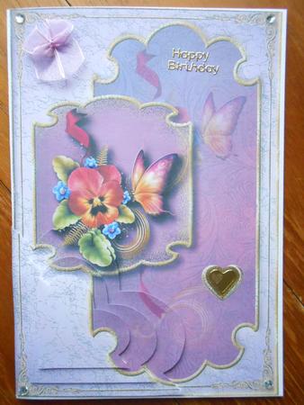 Majestic Pansy Corner Stacker Topper by Marion West