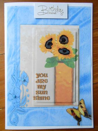 You Are My Sunshine - Sunflower Pyramid by Marion West