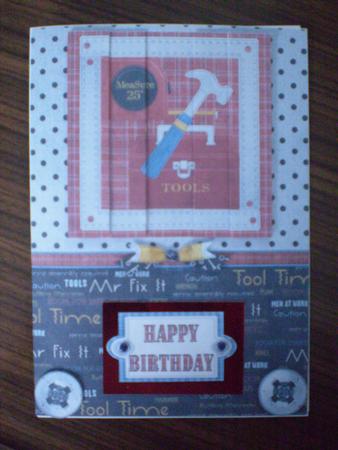 Man at Work! Side Stacker Card Front by Marion West