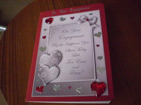 Elegant Romance Engagement Quick Card with 3D Decoupage by Marion West
