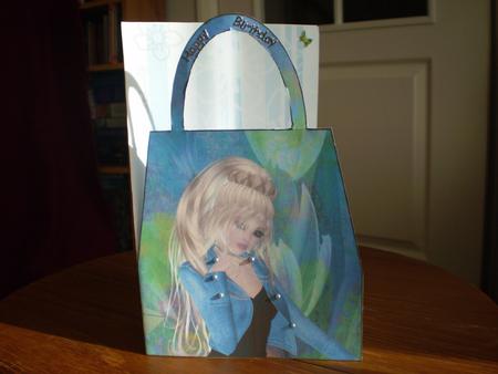Delightful in Denim Handbag Card by Marion West
