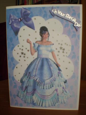 Pretty Lady in Evening Gown by Marion West