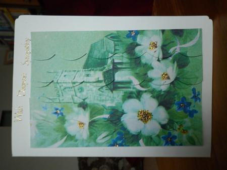 Pretty Church and Flowers, Wavey Side Stackers by Marion West