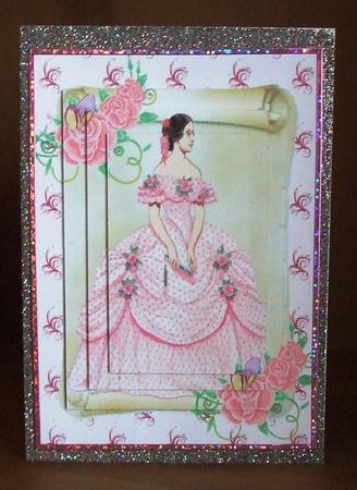Victorian Lady, with Roses, Pyramids by Marjo Reints