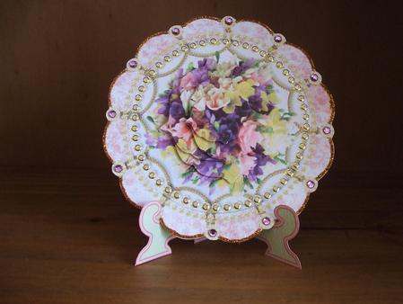 Freesia Plate Sheet with Stand and Oriental Stacker by Marjo Reints