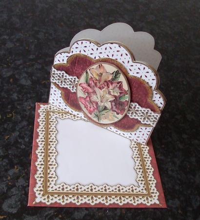 Colourful Lillies Em Anglaise Scallop 3D Decoupage Card Kit by Marjo Reints