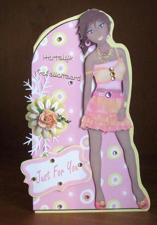 Cool Chic Shaped Card by Marjo Reints