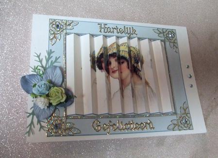 Vintage Ladies in Blue Flip Card Kit by Marjo Reints