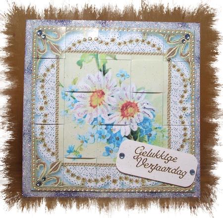 Forget Me Knot Daisies 5inch 3D Paper Weaving Sheet by Marjo Reints