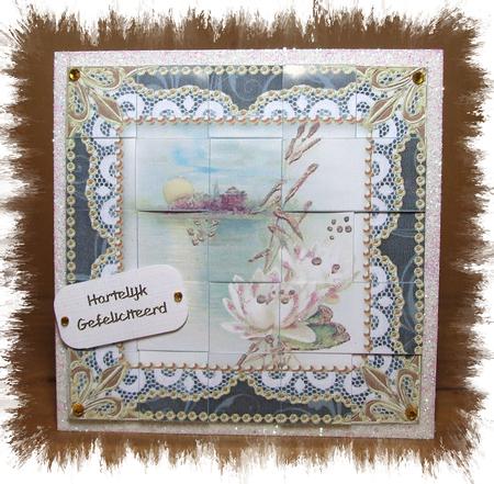 Oriental Lily 5inch 3D Paper Weaving Sheet by Marjo Reints