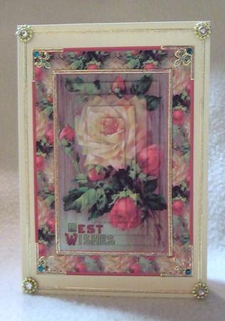 Best Wishes - Pink and Yellow Roses by Marjo Reints