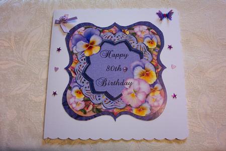 Happy 80th Birthday Topper, Insert & Bookmark by Mark Attwood