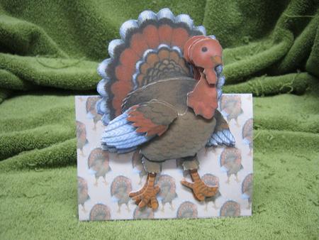 Thanksgiving Turkey - Over the Edge Tent Card by Martha Cooper