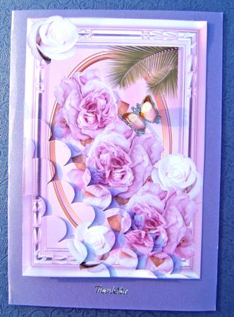 Lilac Roses Corner Shell Stacker by Martina Craig