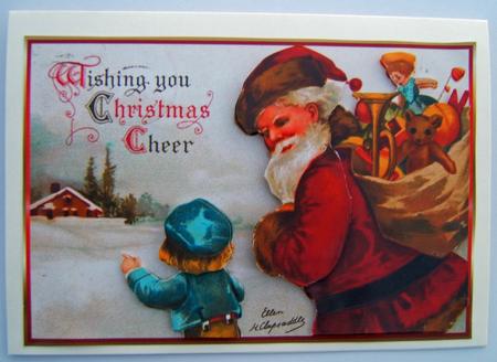 Father Christmas Decoupage Topper by Martina Craig