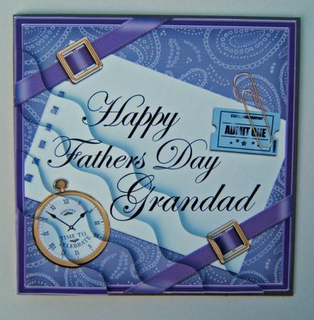 Happy Fathers Day Grandad Wavy Corner by Martina Craig