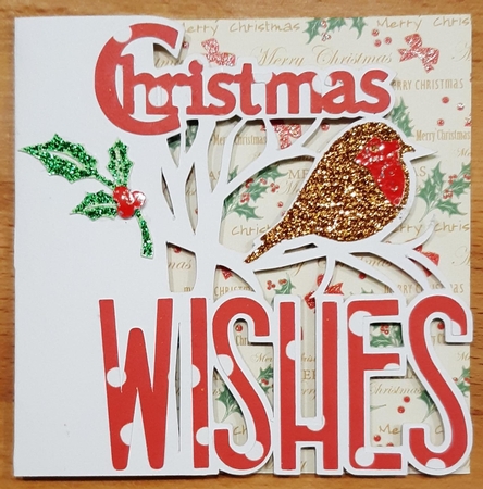 Christmas Wishes Robin Card by Martine Smith