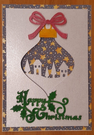 Layered  Bauble Card by Martine Smith