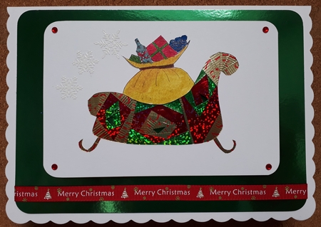 Christmas Sleigh Iris Folding Pattern by Martine Smith