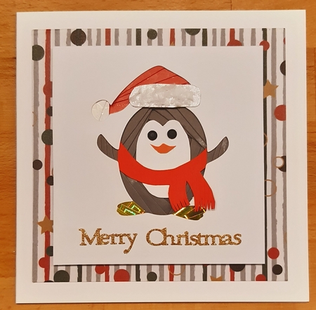 Penguin with Santa Hat by Martine Smith