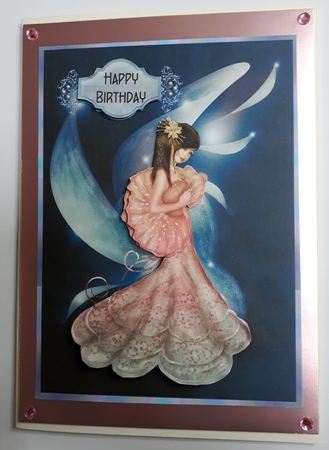 Eastern Beauty 1 - A4 design sheet with decoupage by Martine Smith