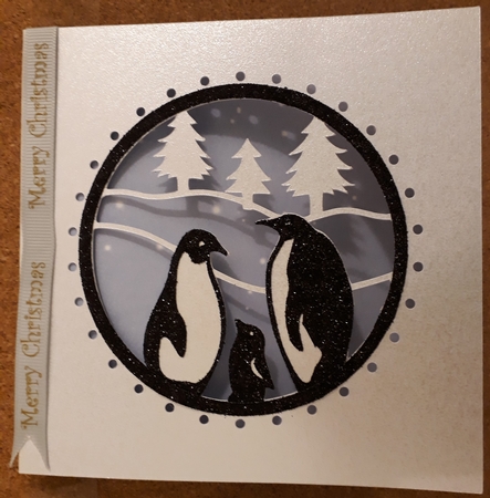 Penguin Family Aperture Card by Martine Smith