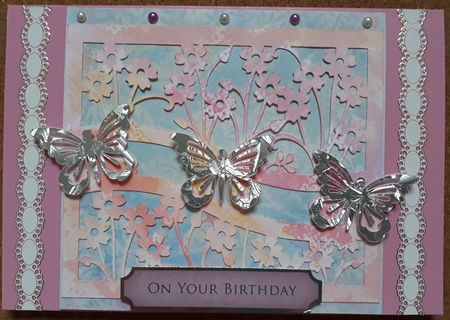 Trio of Butterflies Card by Martine Smith